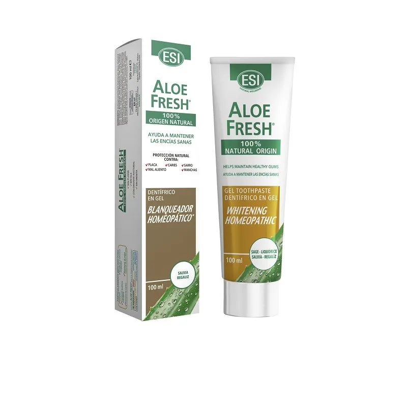 ESI ALOE FRESH DENTIFRICO GEL BLANQUEADOR HOMEOPATICO 100 ML