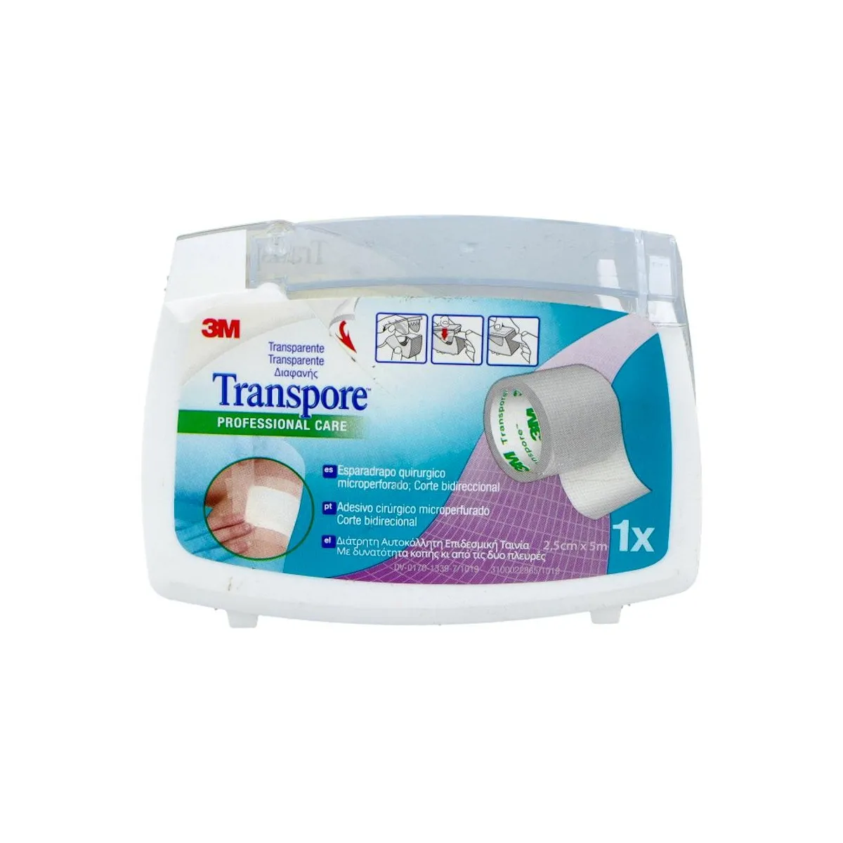 Esparadrapo Transpore Plast Perf 5Mx2,5Cm1527
