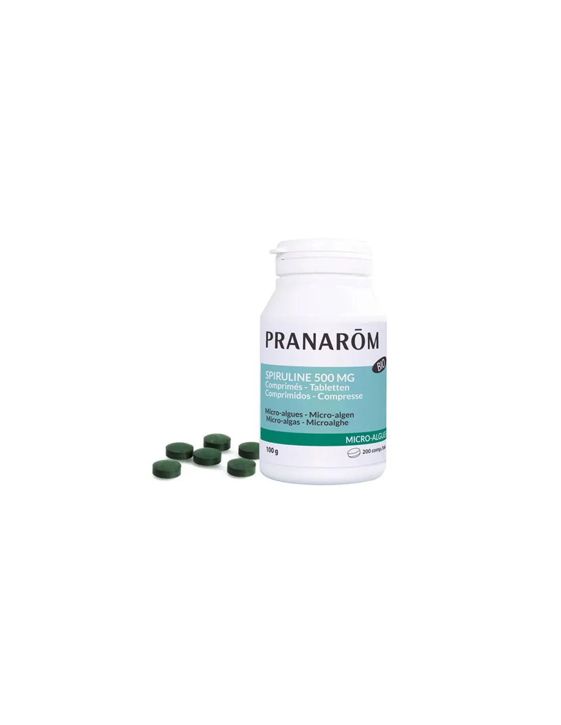 Espirulina Comprimidos 500 Mg 200 Comprimidos de Pranarom