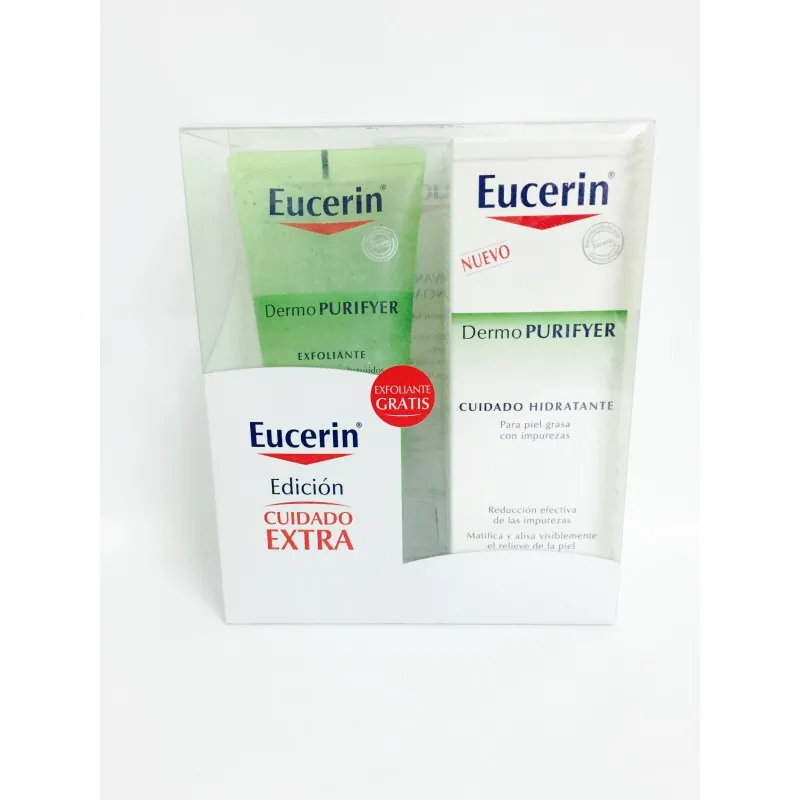 Eucerin Dermo Purifyer Hidratante 50ml + Exfoliante Piel Grasa 100ml GRATIS