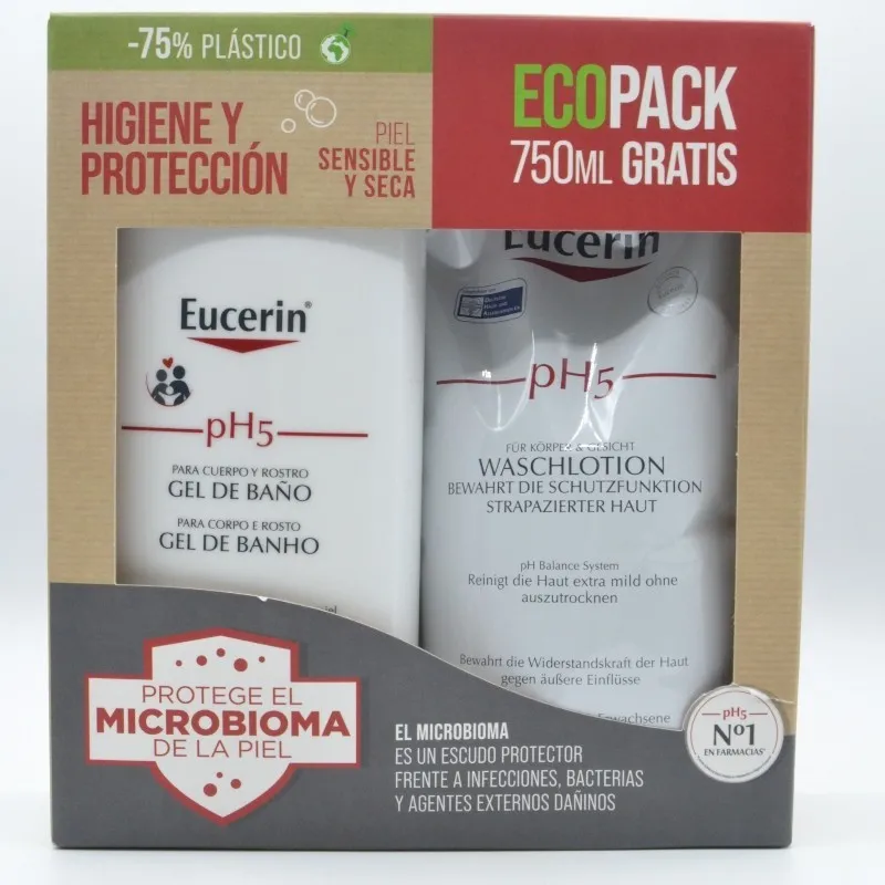 EUCERIN GEL ECOPACK 1L + 750ML GRATIS
