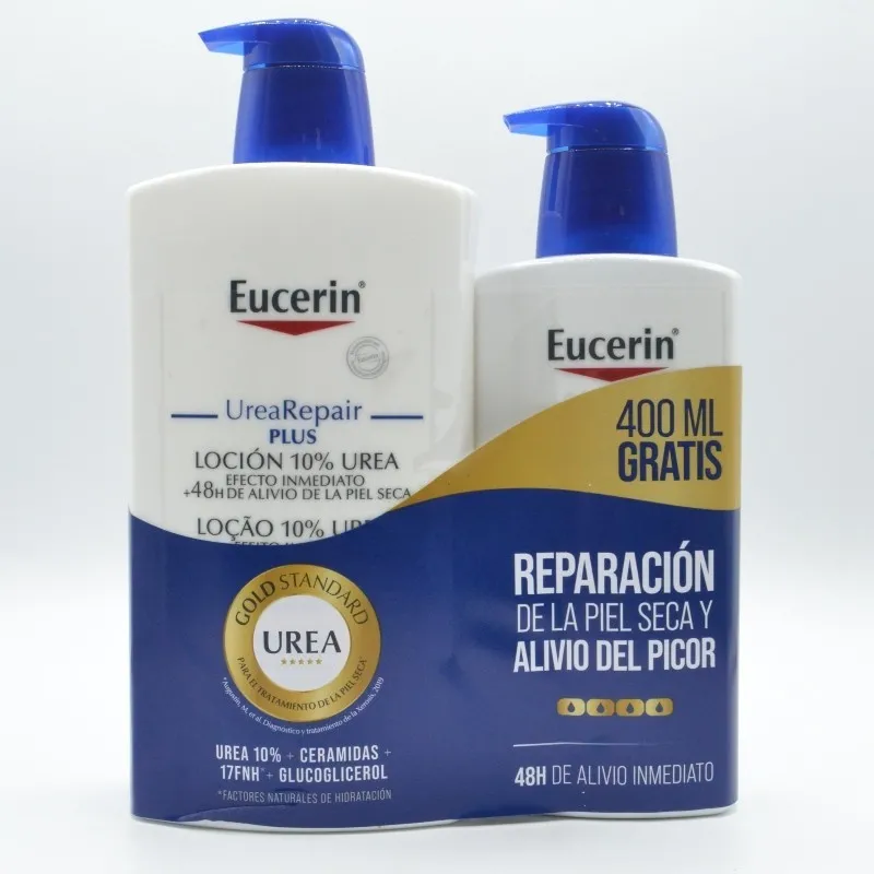 EUCERIN FAMILY PACK LOCION UREA 1L + 400ML.
