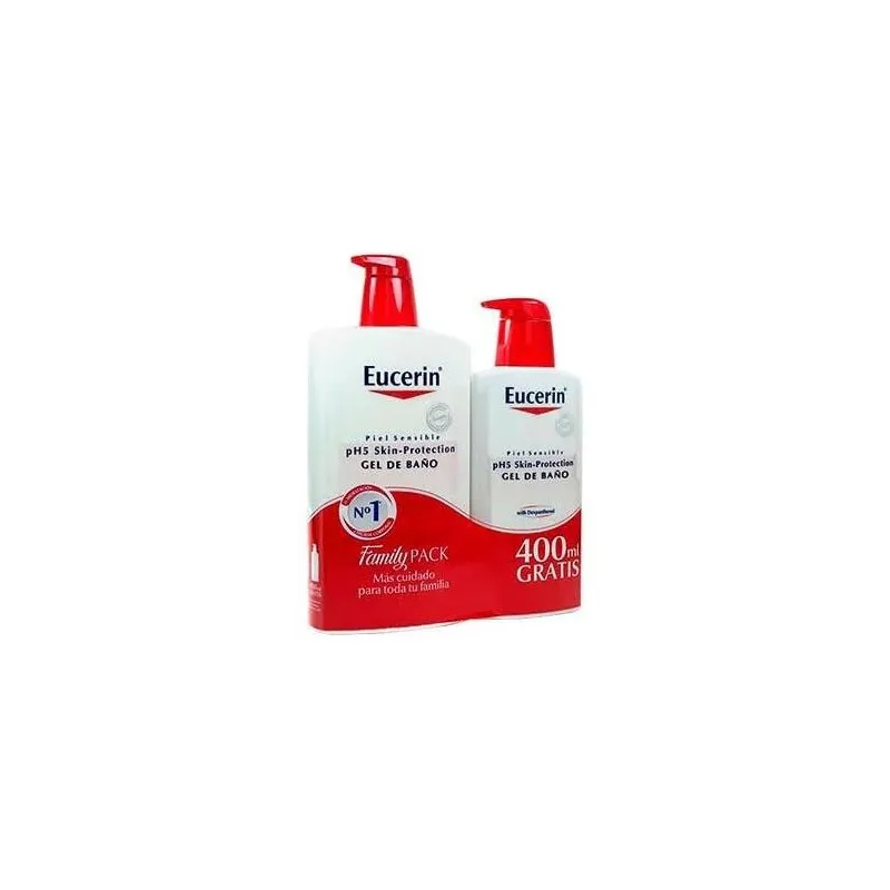 Eucerin Pack Gel de Baño Piel Sensible 1000 ml + 400 ml