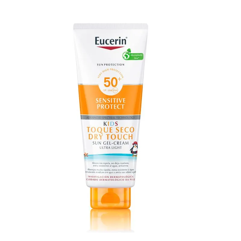 EUCERIN SUN PROTECTION kids toque seco gel crema SPF 50+ 400 ML.