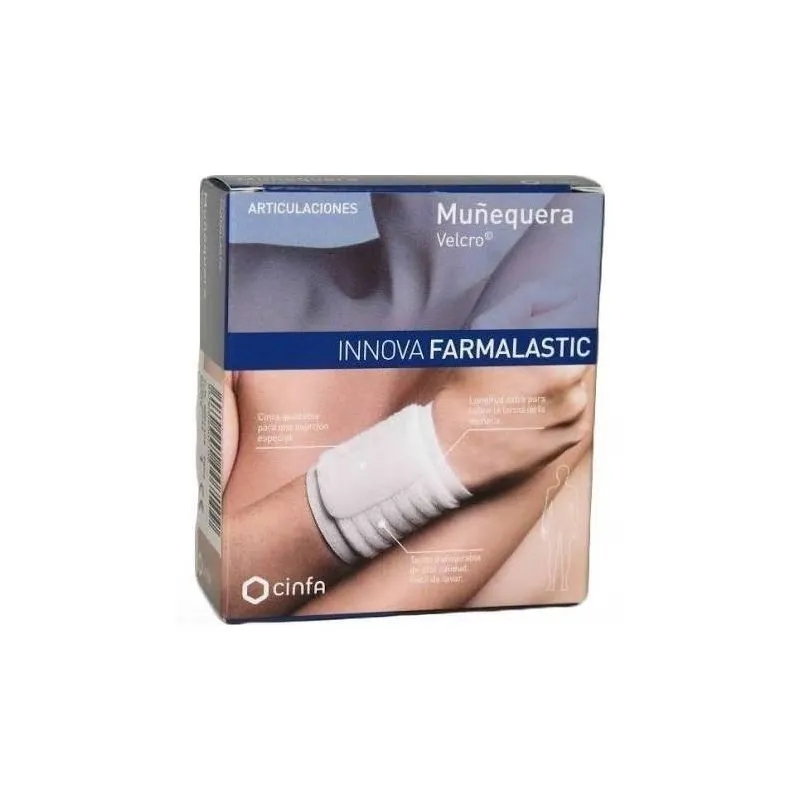 Farmalastic Innova muñequera velcro talla pequeña/mediana beige