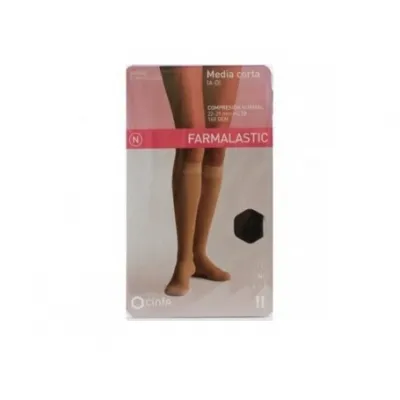 Farmalastic media corta (A-D) compresión normal T-mediana negro 1ud