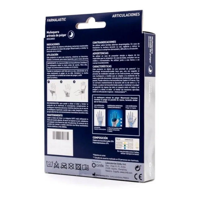 Farmalastic Muñequera Artrosis pulgar M derecha