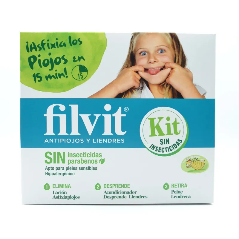FILVIT KIT SIN INSECTICIDAS LOCION + ACONDICIONADOR + PEINE