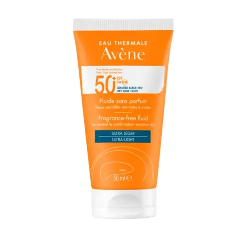 Fluido SPF50+ Sin Perfume, 50 ml. - Avene