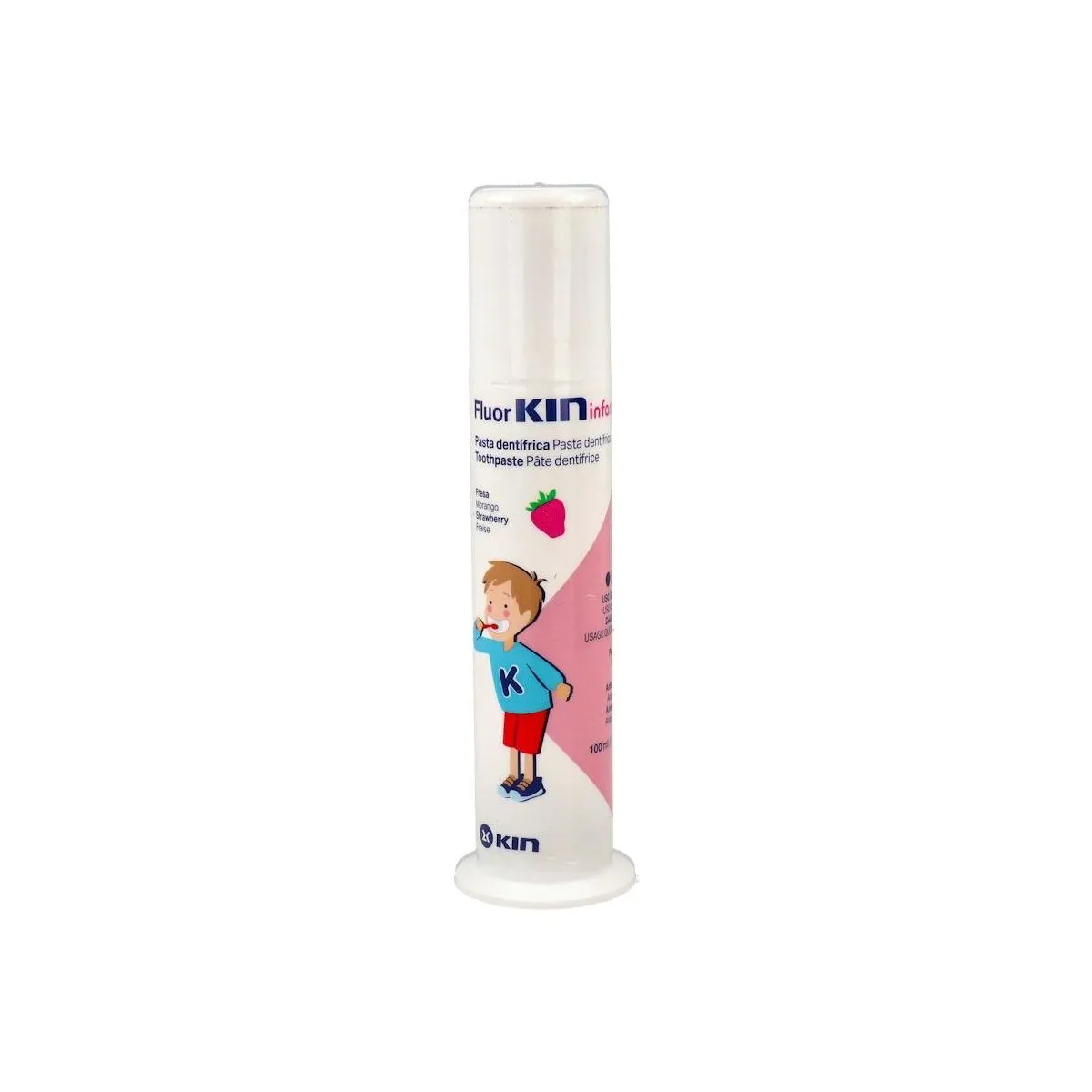 Fluor Kin Fresa Pasta Dental Infantil 2-6 Años Dosif 100 Ml