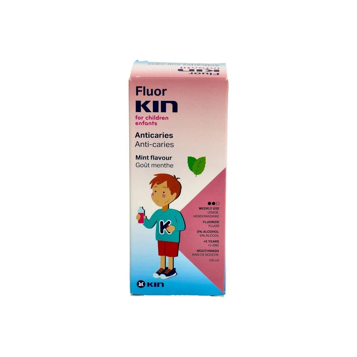 Fluor Kin Infantil Colutorio Semanal Menta 100 Ml + 5 Años