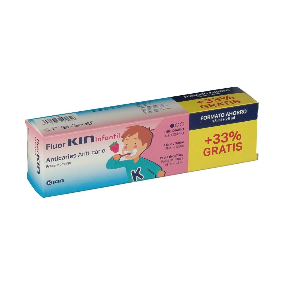 Fluor Kin infantil Pasta Fresa