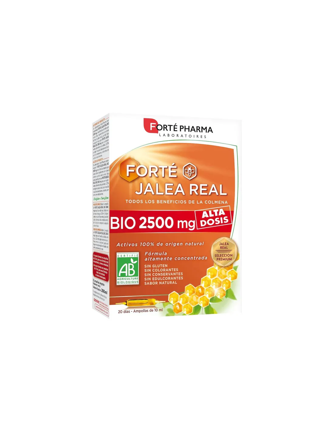 JALEA REAL BIO 2500 MG FORTE PHARMA 20 AMPOLLAS x 10 ML
