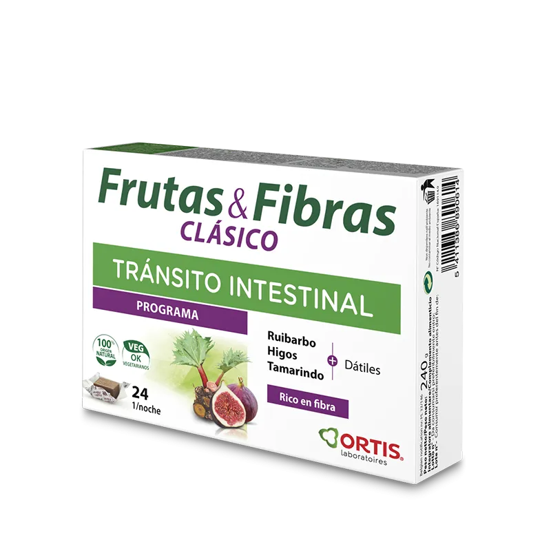 ORTIS FRUTAS & FIBRAS CLASICO 24 CUBOS MASTICABLES