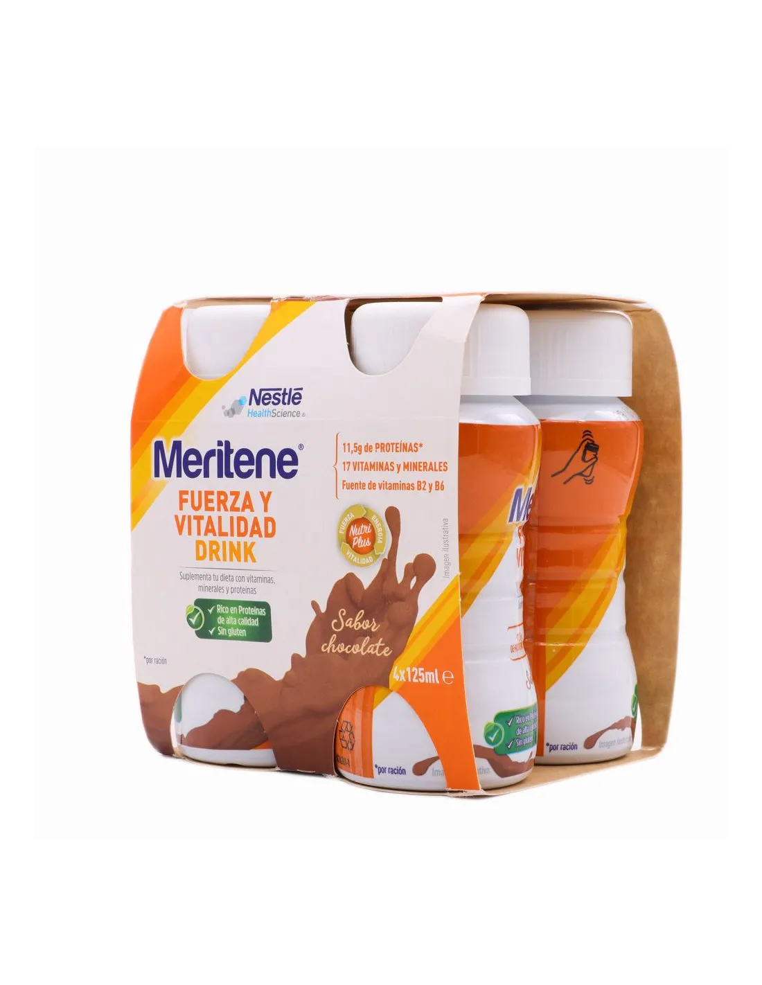 Fuerza y Vitalidad Drink 4 Pack Chocolate 4x125ml. de Meritene