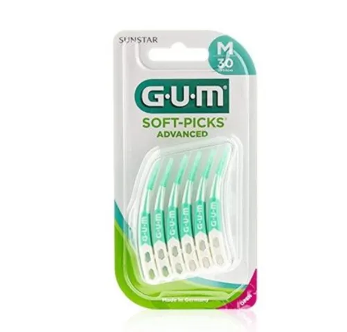 G.U.M Soft-Picks Advanced, Talla M, 30 Piezas. - Sunstar