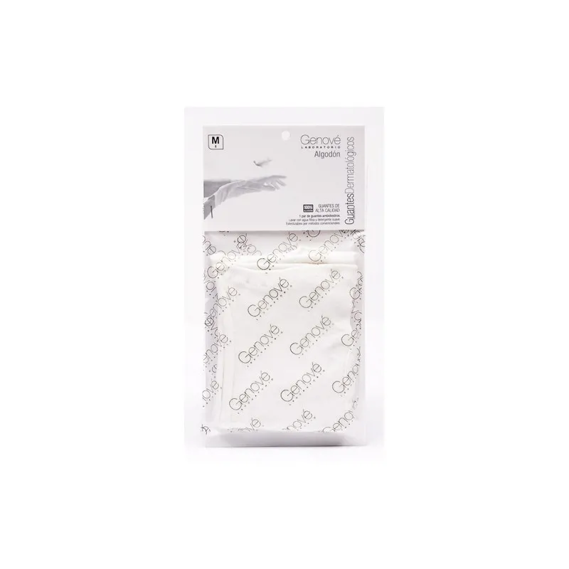 Genové guantes dermatológico algodón T-mediana 2uds