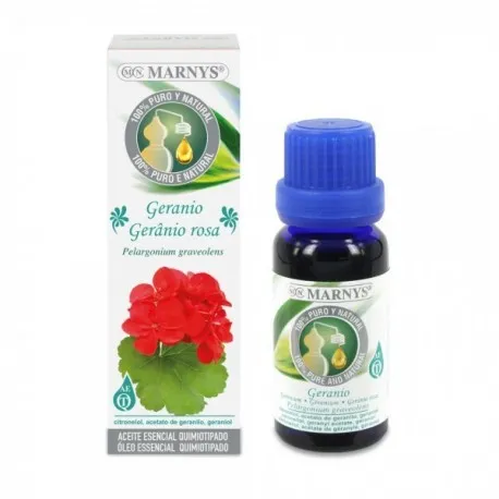 Geranio aceite esencial ( Pelargonium Graveolens ) Marnys 15 ml.