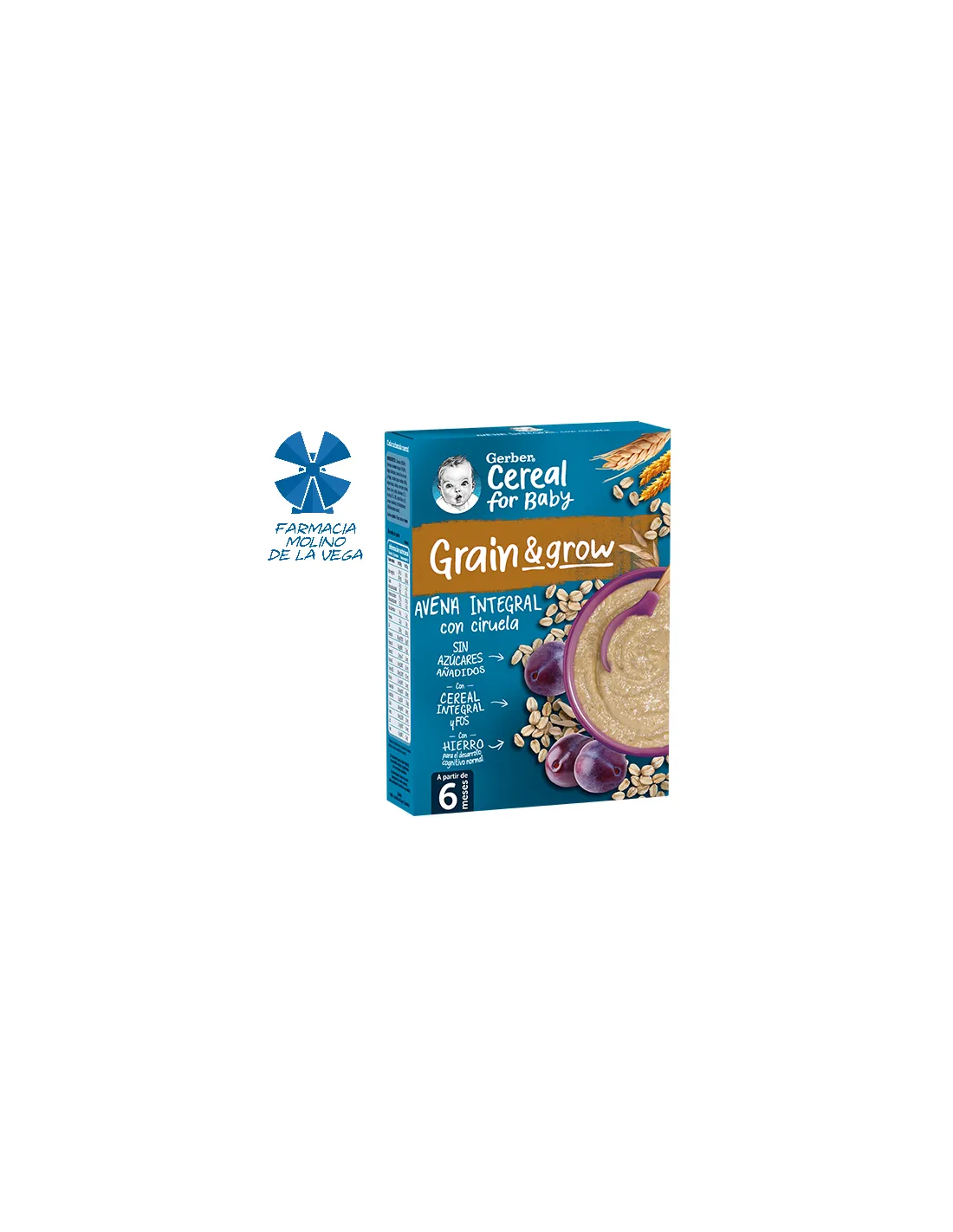 GERBER PAPILLA AVENA INTEGRAL CON CIRUELA 250 G