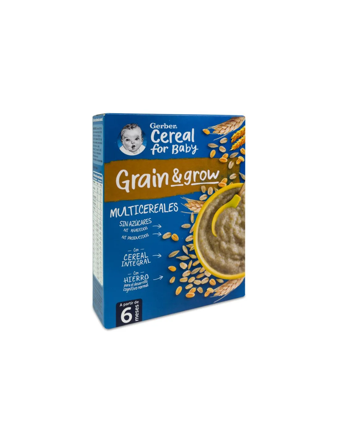 GERBER PAPILLA DE CEREALES PARA BEBÉS MULTICEREALES 250 G