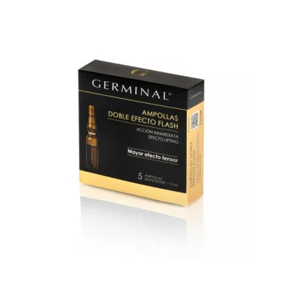 GERMINAL | AMPOLLAS DOBLE EFECTO FLASH | ACCION INMEDIATA EFECTO LIFTING | 5 AMPOLLAS