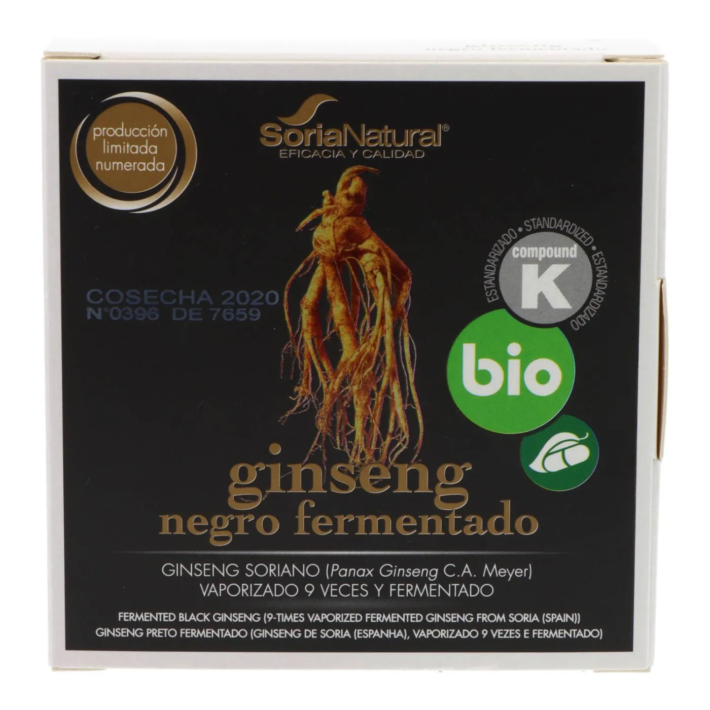 Ginseng Negro Fermentado 24 Caps Soria Natural