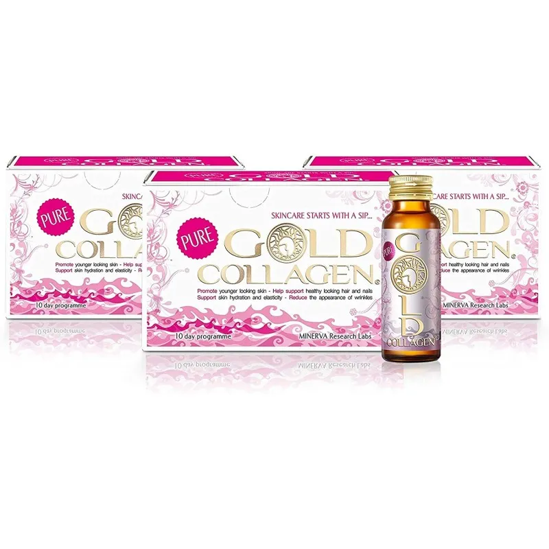 GOLD COLLAGEN PURE 3 X 10 FRASCOS
