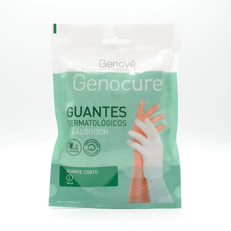 GUANTES ALGODON DERMATOLOGICO GENOVE T/L 2U