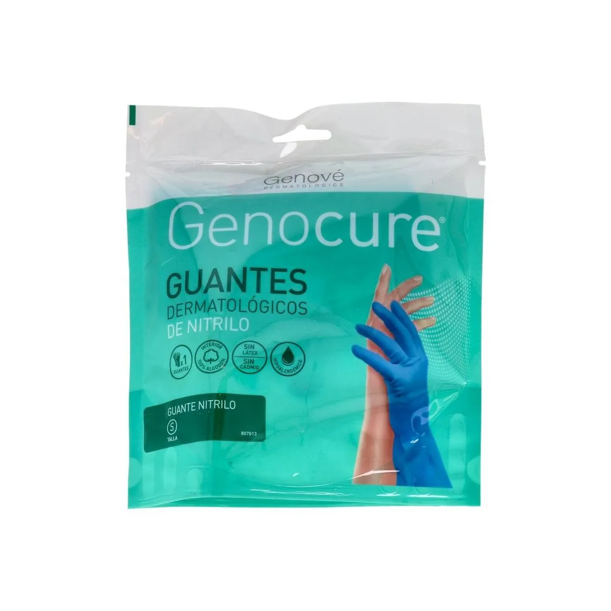 Guantes Derm Genocure Nitrilo T-S/6 2uds