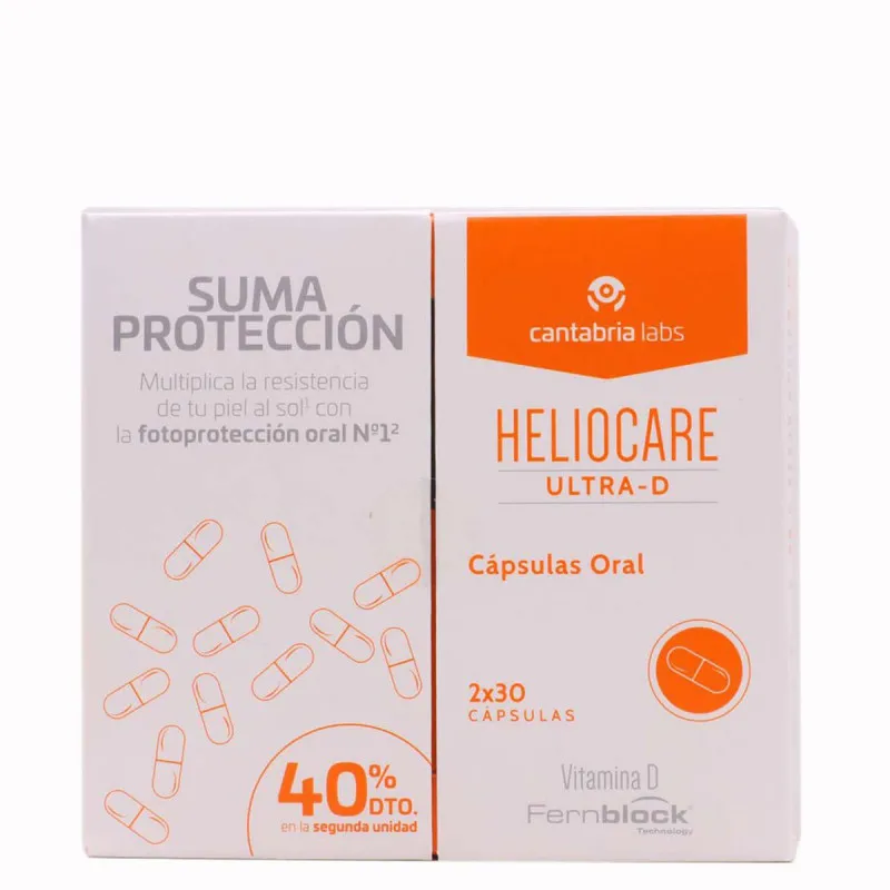 HELIOCARE PACK DUPLO ULTRA D 60 CAPSULAS 2º UNI 40%