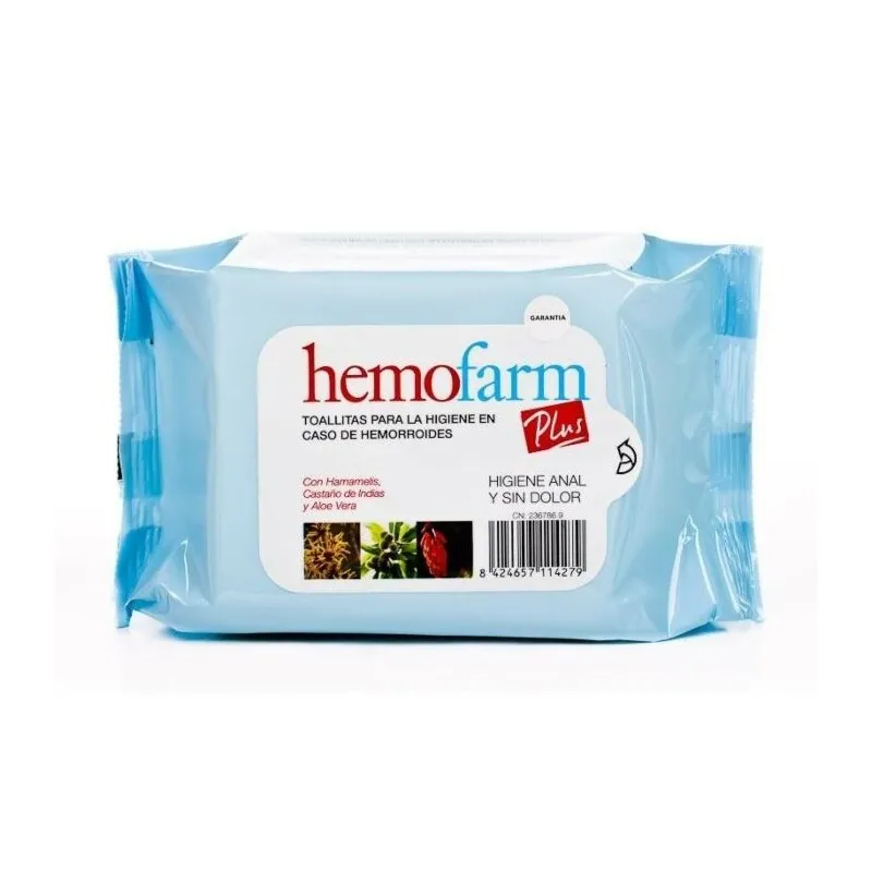 HEMOFARM PLUS TOALLITAS 40 UNIDADES