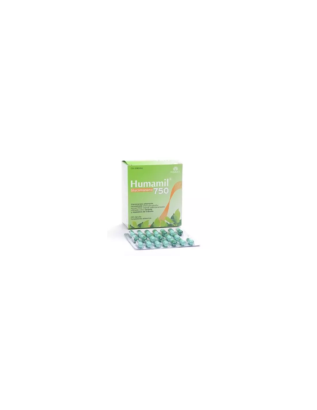 Humamil 750 100 Capsulas Saciate - Glucomanano