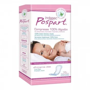 Indasec Pospart 12 Compresas