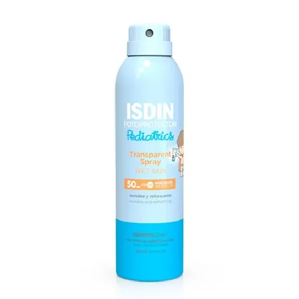 ISDIN Fotoprotector Transparent Spray Pediatrics Wet Skin SPF50, 250ml.