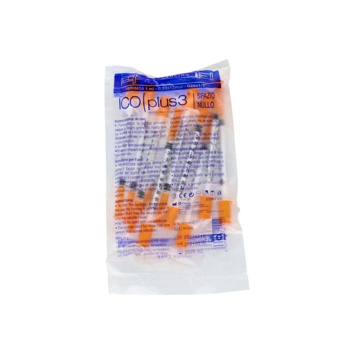 Jeringa Icop I 1/100ui 0,33X12 10u