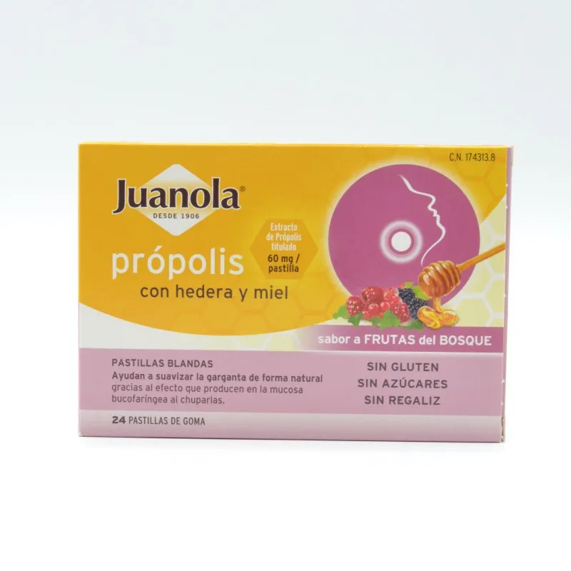 JUANOLA PROPOLIS CON HEDERA FRUTAS DEL BOSQUE 24 U