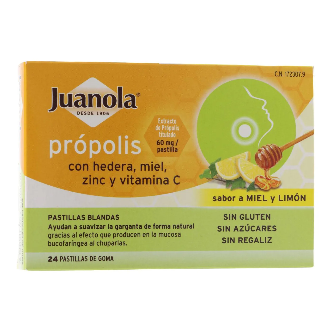 Juanola Propolis Hiedra Miel Y Limon 24 Pastilla