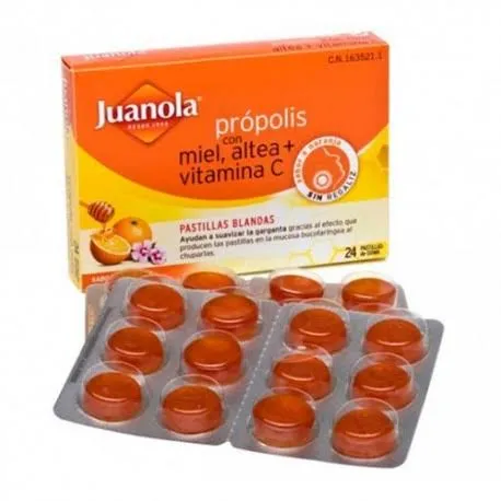 Juanola Propolis Miel Altea Vitamina C 24 Pastillas