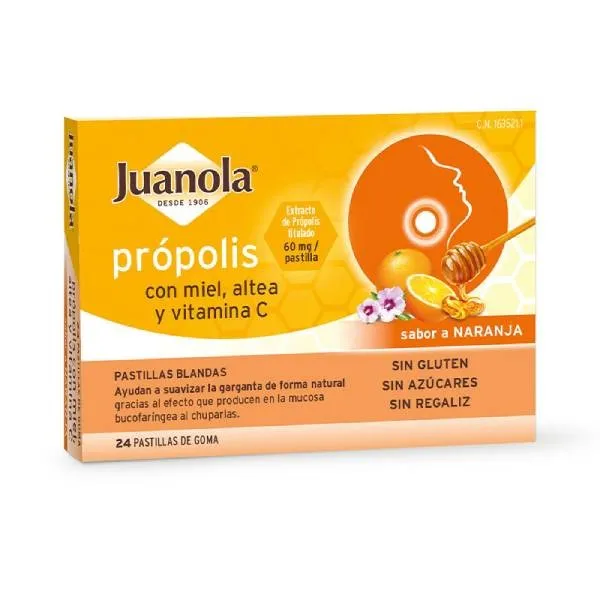 Juanola Pastillas Blandas con Miel, Altea y Vitamina C, 24 unidades