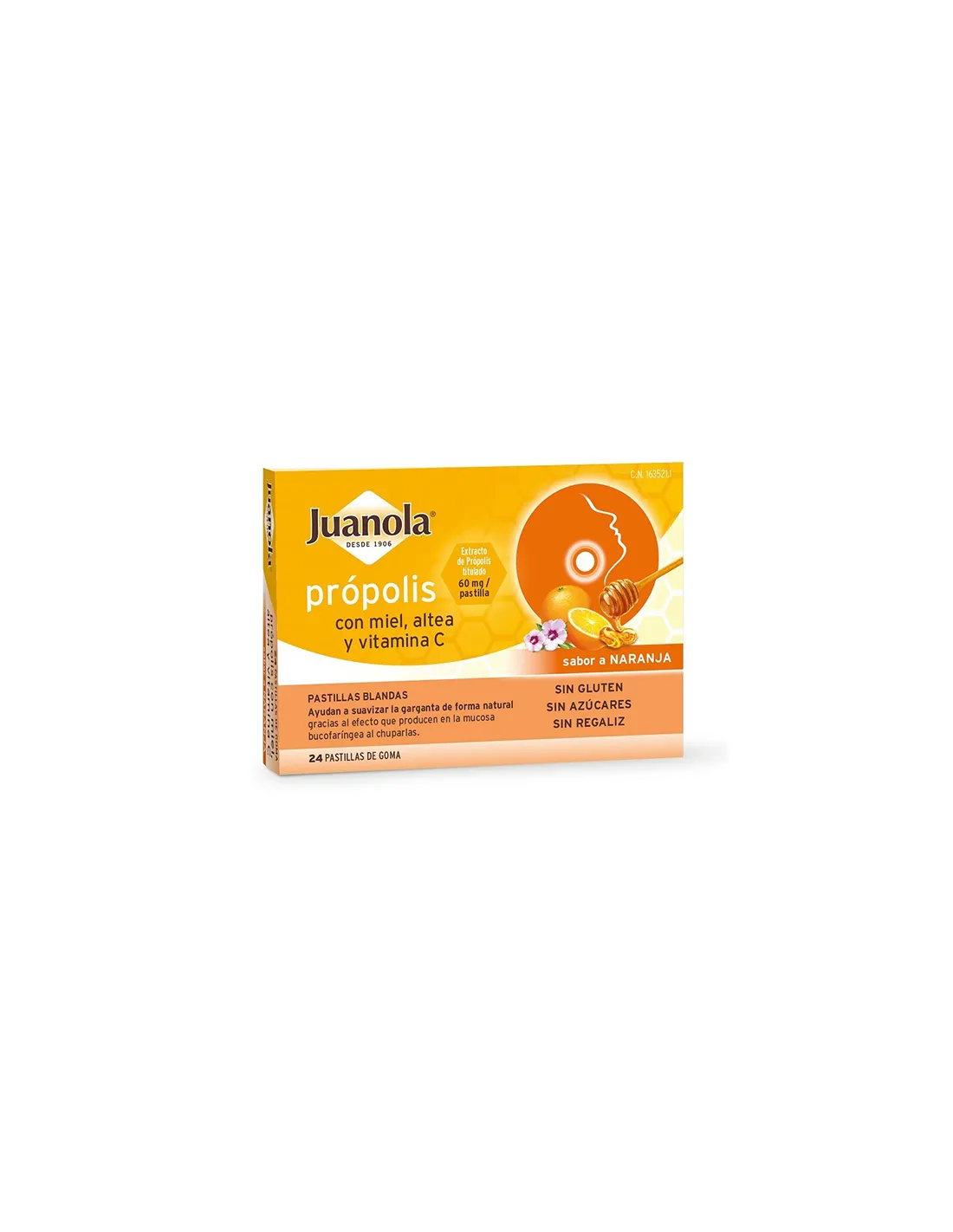JUANOLA PROPOLIS SABOR NARANJA 24 PASTILLAS