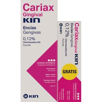 KIN | CARIAX GINGIVAL ENJUAGUE BUCAL + PASTA DENTÍFRICA GRATIS