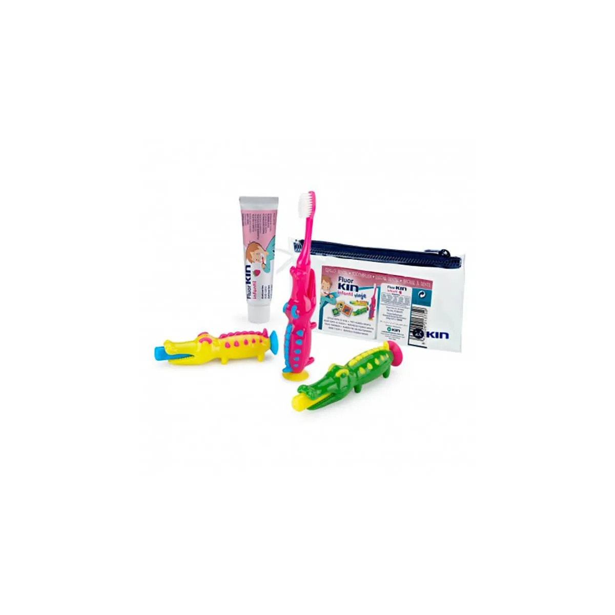 Kin Cepillo Dental Infantil + Pasta Dental Pack Viaje