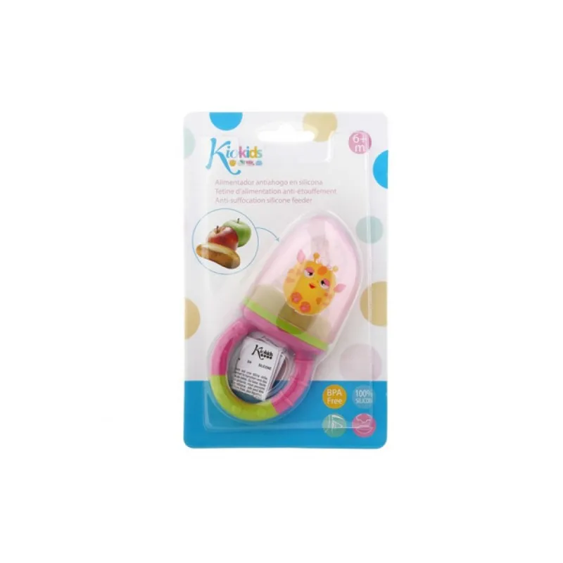 Kiokids Alimentador anti-ahogo silicona Rosa +6m