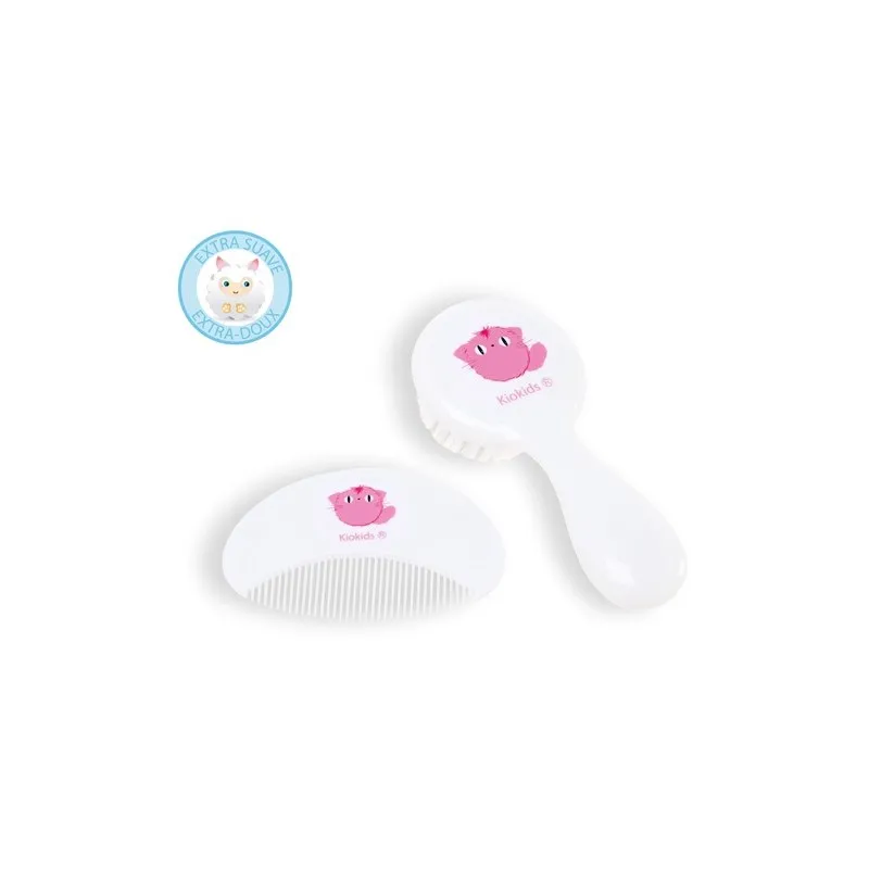 kiokids cepillo y peine Rosa