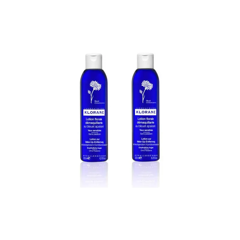 Klorane Al Aciano Loción Desmaquillante Calmante Ojos 200 ml + 200 ml DUPLO