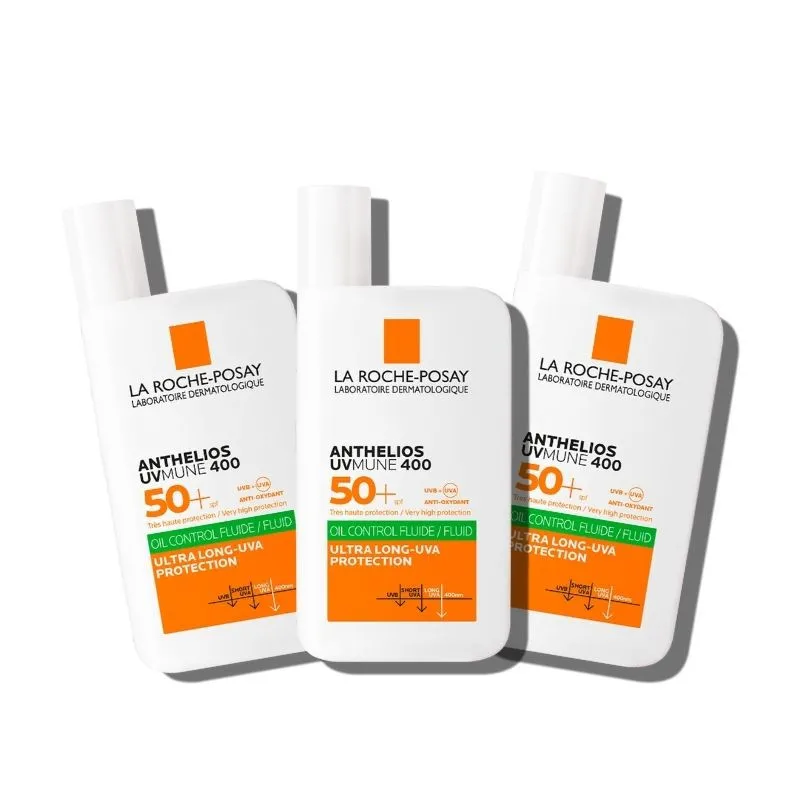La Roche Posay Anthelios UVMune 400 Fluido Oil Control SPF50+ Pack 3x50ml