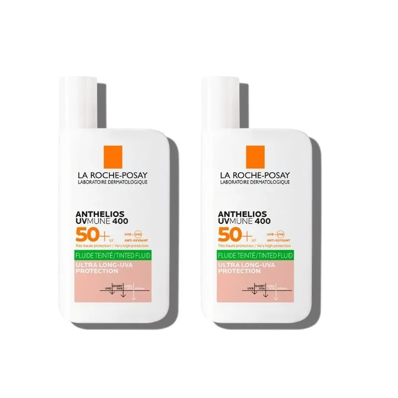 La Roche Posay Anthelios UVMune 400 Oil Control Fluido Com Cor SPF50+ 2x50ml