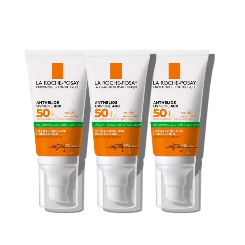 La Roche Posay Anthelios UVMune 400 Oil Control Gel Creme SPF50+ Pack 3x50ml