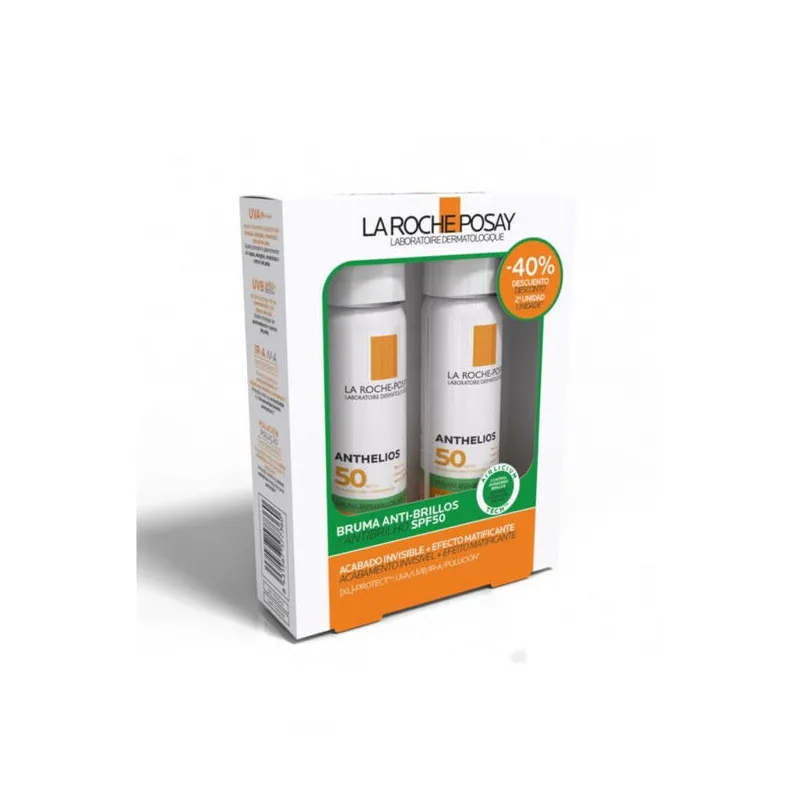 La Roche-Posay Pack Anthelios Bruma Facial Antibrillo SPF50+ 2x75ml