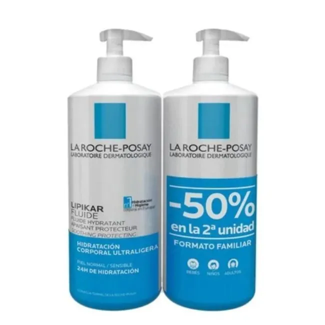 La Roche Posay Pack Lipikar Fluide 2 Frascos 750 ml